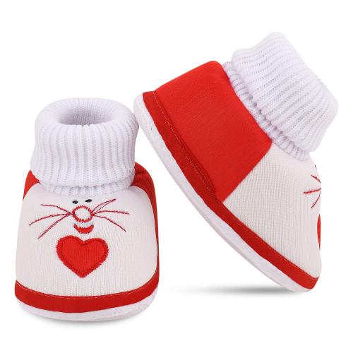 ADORED FASHION Newborn Baby Shoes Booties/Mittens Comfortable Baby Socks Shoes for 6-9 Months Baby Boys/Girls Color-White