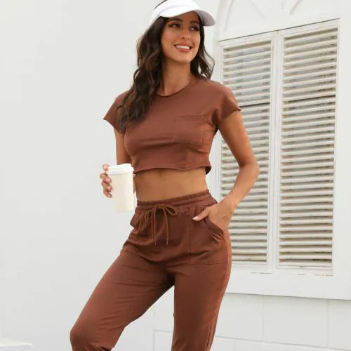 Crop Top with Joggers Set