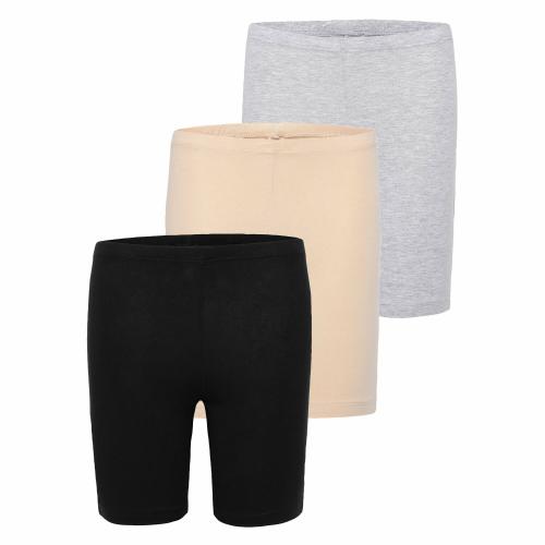 Charm n Cherish Girls Shorts - Nude and Black & Grey Combo - Pack of 3