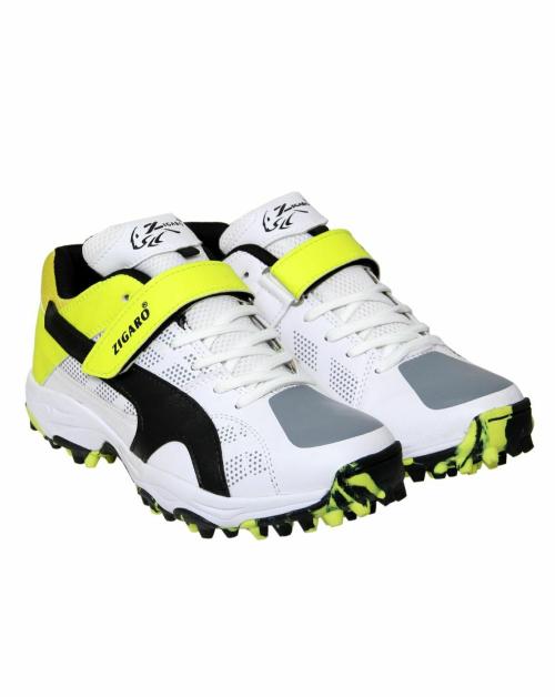 Zigaro Acer Velcro Green Cricket Shoes For Men