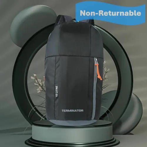 Terminator Unisex Backpack For School/Office/Travel/Casual Outdoor Hiking Backpack II Black ColourII 15 Litre