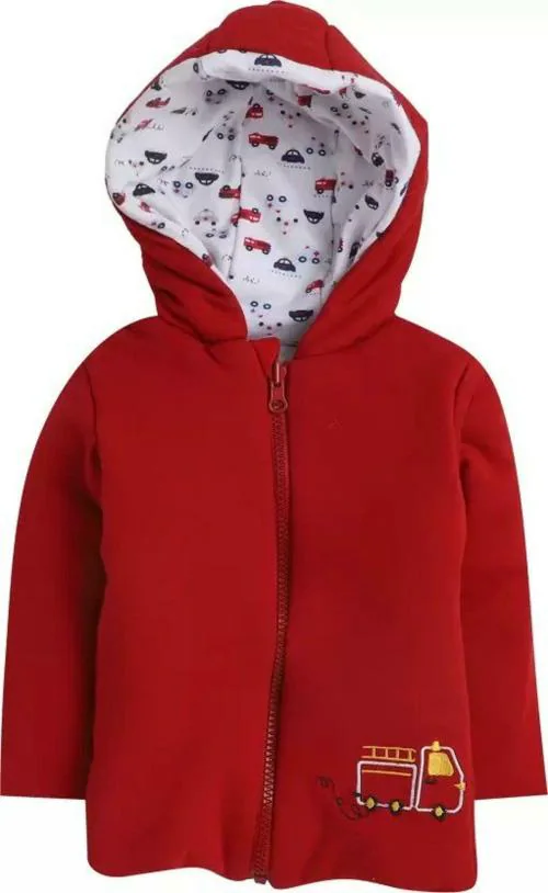 SMILEY APPU CLOTHING Boys and Girls Maroon Solid Cotton Blend Jacket (3-4Y)