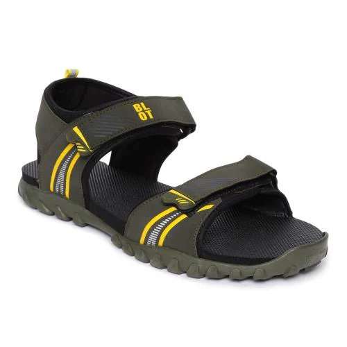 Paragon Blot Men's Olive Green & Yellow Sandals