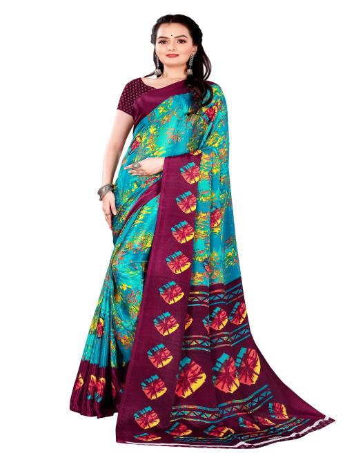 MATKEE Geometric Printed Crape Daily wear Sarees for women ,partywear,dailywear,bollywood saree,latest collection