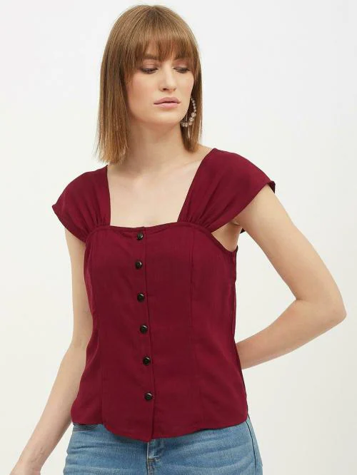 Harpa Women Red Solid Top