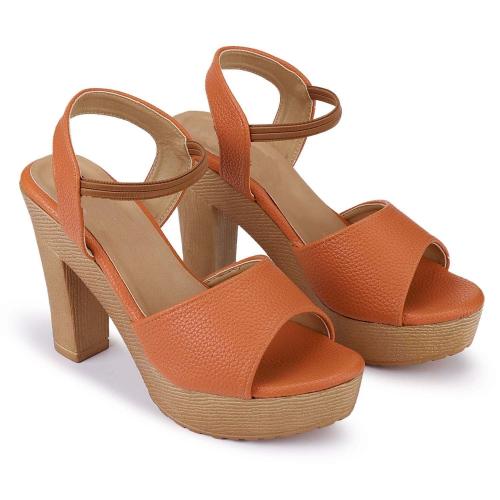 Shoe Lab Women's Comfortable Tan Heel