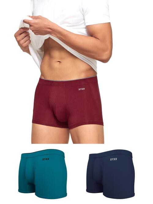 XYXX Pack of 3 Intellisoft Micro Modal Uno Men Trunks