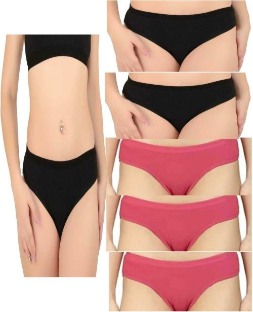 Gowon Beauty Women Hipster Pink, Black Panty