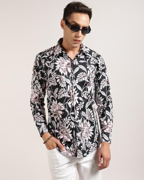 Monsui Men 100% cotton| Printed long sleeve| shirt