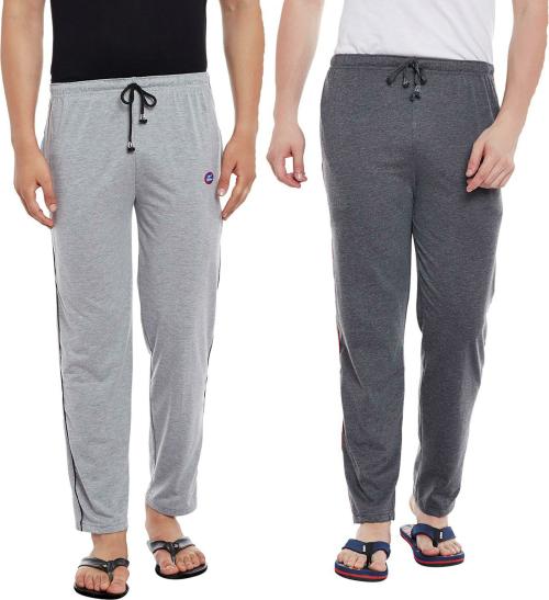 Buy Vimal Jonney Men Multicolor Solid Cotton Blend Track Pants (Pack of