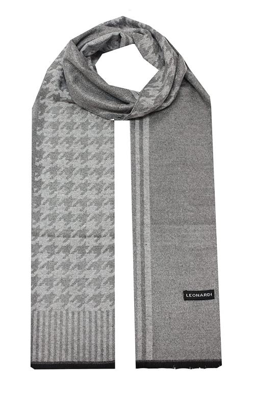 Leonardi Men Grey Checks Viscose Bow Tie