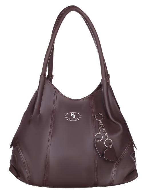 Hidle Berg Hand bag Rexin Bag For Women (brown)