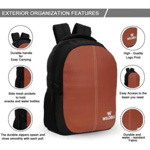 Wildbug Medium 30 L Laptop Backpack High Quality Waterproof Laptop Backpack Waterproof Backpack (Brown, 30 L)