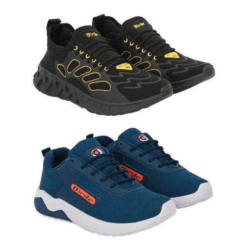 Buy Birde Men's Sport Shoes Combo of 2 (Black, Blue) Online at Best