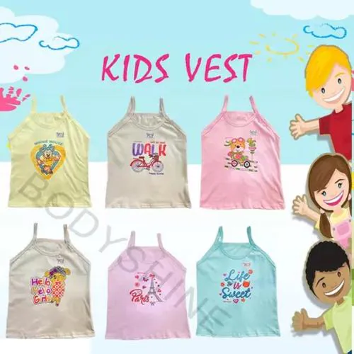 Shartrendzz Girls Cotton Camisole (Pack of 6)