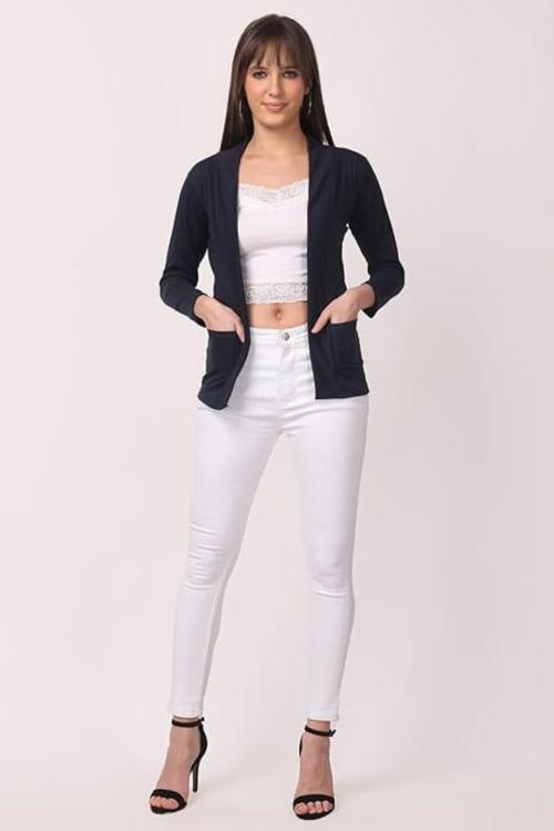 Relleno Women's Cotton Full Sleeves Fashionable Shrug, Summer Shrug for Ladies