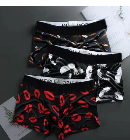 Rainsoul Men's Underwear Anti Bacterial Airsoft Printed Trunk | Brief For Men | Printed Brief | Under Wear | Trunk For Men | Men's Underwear | Boxer Brief | Sport Underwear For Men | Under Garments For Men(Pack Of 3)-L