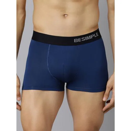 BESIMPLE Men's Trunk Snug Fit Solid Underwear - Modal Spandex Fabric Ultra - Light Comfortable Wear with Microfibre Waistband