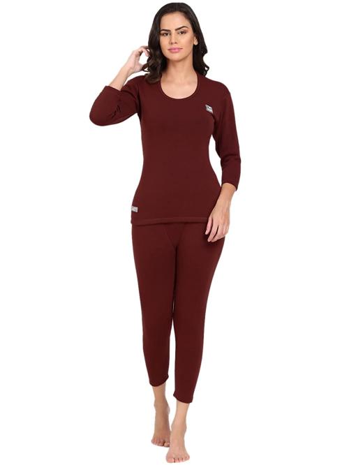 Buy Touch Wool Uk Women Maroon Thermal Set 3XL Online at Best Prices in