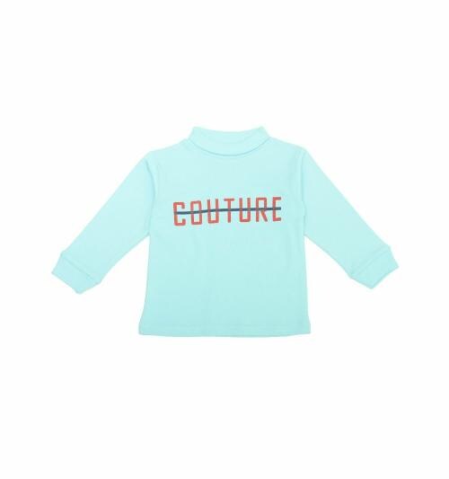 Cutopies Baby Boys Airforce Blue Full Sleeve Printed Sweatshirt and Hoodies