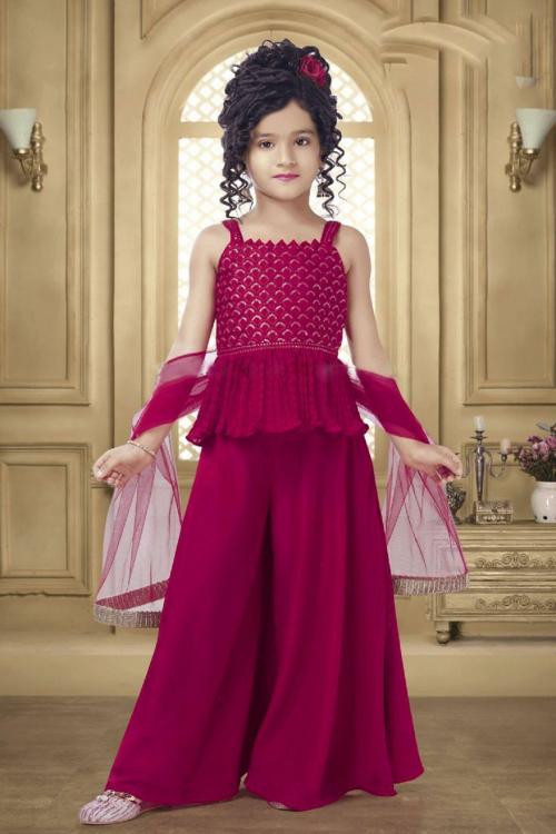 Sashay Boutique Girls Festive & Party Kurta Pallazo with Dupatta Set-56