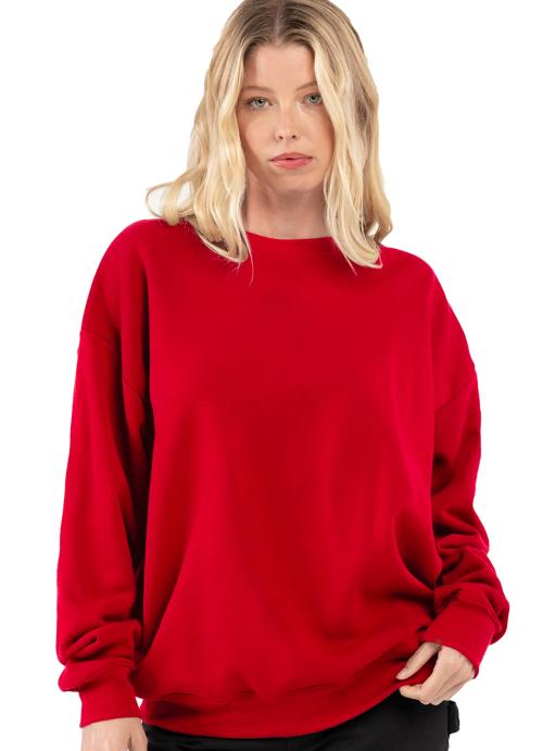 Buy LEOTUDE Women's Boyfriend/Loose Fit Round Neck Sweatshirt Online at