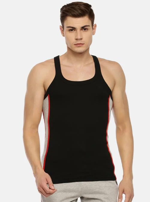 Macroman M Series Men's Assorted Solid 100% Cotton Pack of 1 Vest