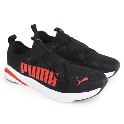 Puma Men's Softride Rift Runlyn Slipon Black-For All Time Red Sports Shoe UK 6
