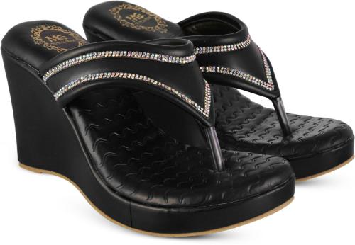 Madam Glorious Women Wedges Black