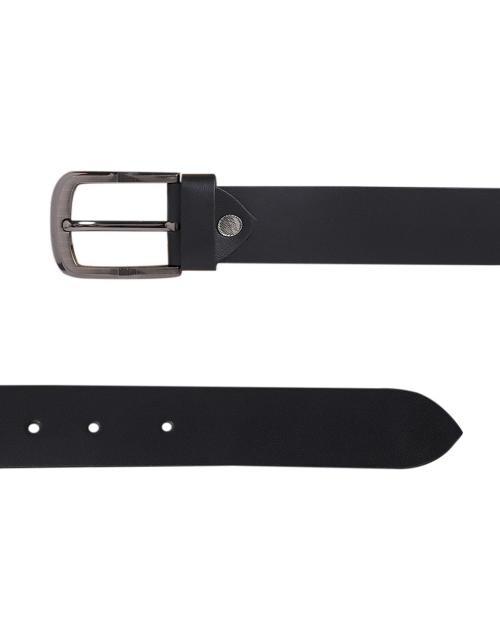 The Mini Needle Men Black Leather Belt_38