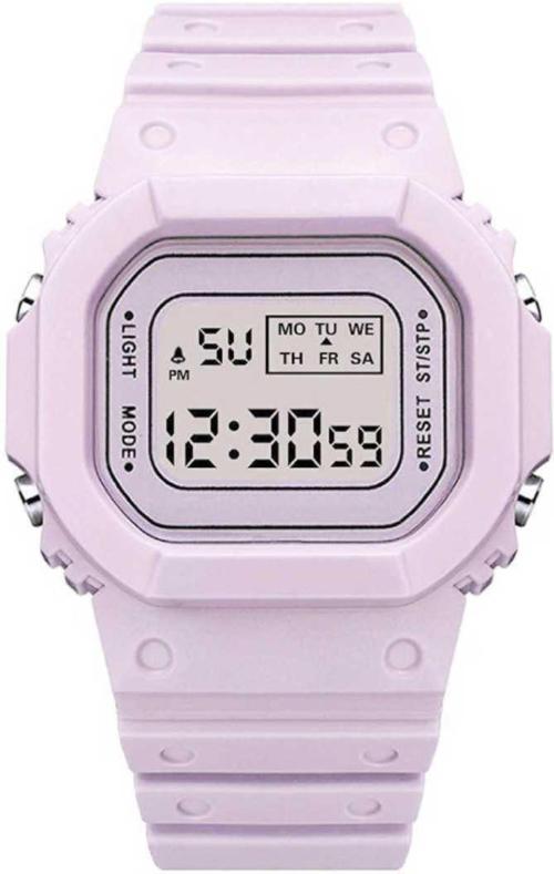 Showking Digital Black Dial Purple Strap Watch For Boys And Girls