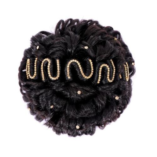 Buy Navmav Black Synthetic Bridal Hair Bun Extension Artificial Juda