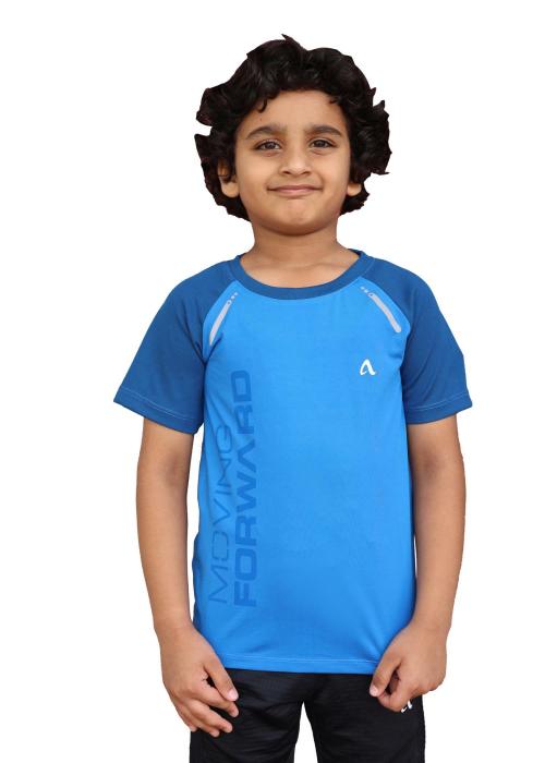 APPALUZO Moving Forword BreathEZ Boy Tee (Color: Blue, Size: 5-6 Y)