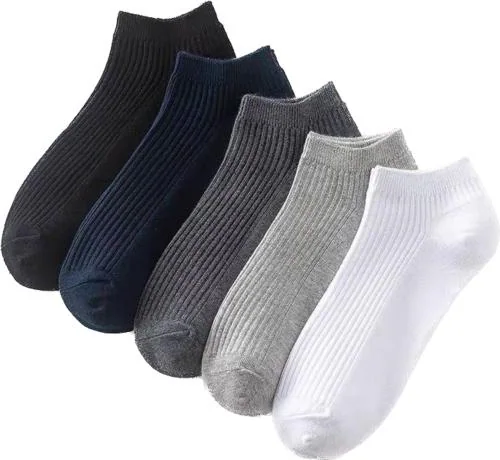 QITJAS Men & Women Polycotton ankle length socks (Pack of 5)