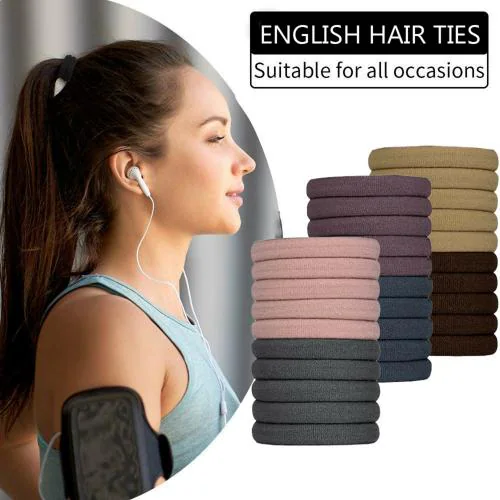 Undertree Premium 30 English Colour Hair Ties, Elastic Hair Band Made of  Quality Cotton and No