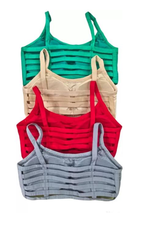 AMEYSON Hosiery Cotton 6 Patti Padded Sport Regular Wear Bra for Girl’s and Women’s (Pack of 4)