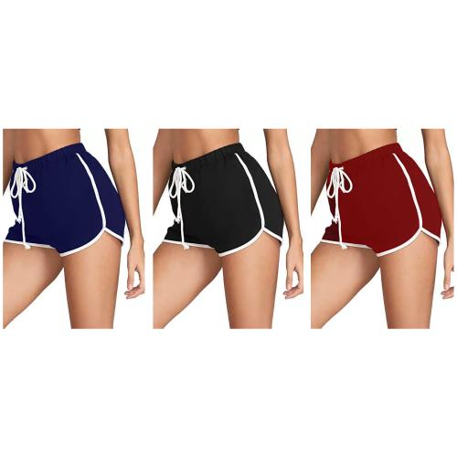 Premium Multicolored Striped Cotton Women Shorts Night Hotpants
