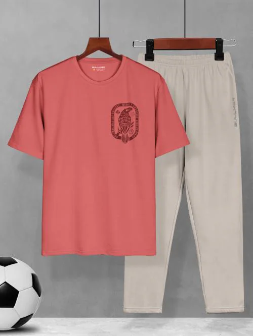 BULLMER Trendy Clothing Set with Oversized T-Shirt & Pants Co-ords for Men.