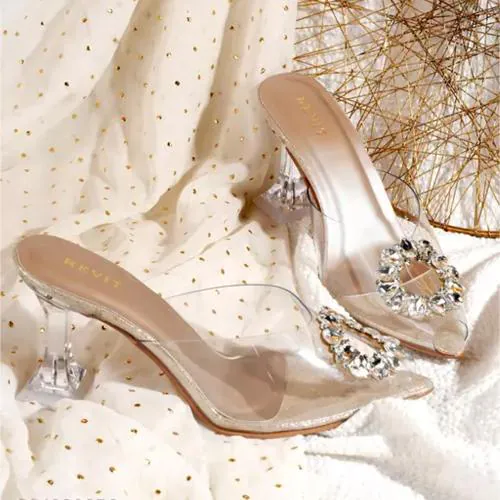 Synthetic Heel Sandals