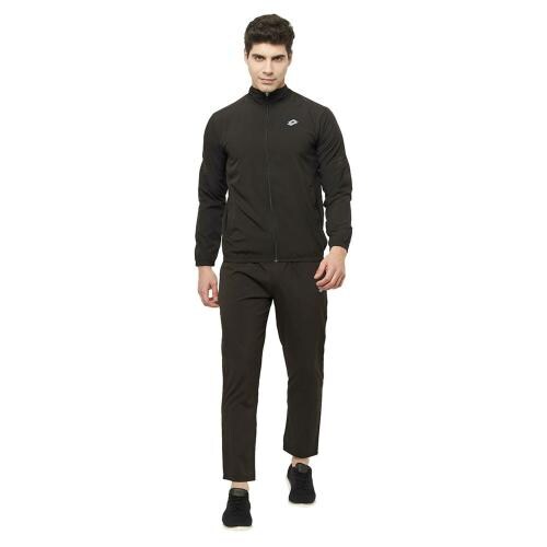 LOTTO SOLID MEN BLACK TRACK SUIT TOP
