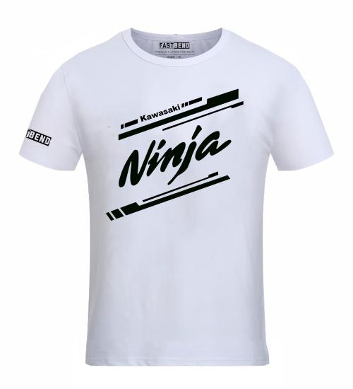 Fastbend Ninja Stripes White Tshirt S