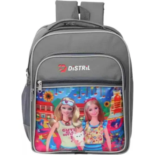 DISTRIL Medium 30L School Bag Kids'3D Cartoon, NUR,LKG,UKG,1st study, School Bag. School Bag (Grey, 30 L)