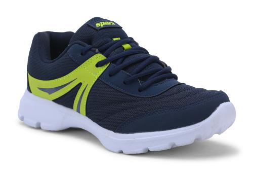 Sparx Men SM-300 Navy Blue Fluorescent Green Sports Shoes
