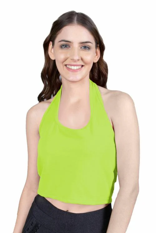 THE BLAZZE Women crop top Round Neck Sleveless Top