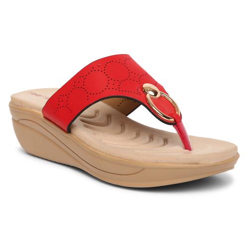 Footsoul Women's Breeze Flats (Cherry) (FSL-473-8)