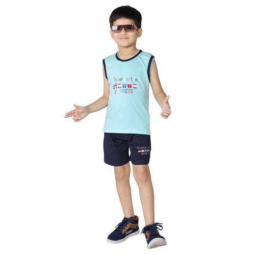 CRAZYPENGUIN ELITE Printed Sleeveless Set|Island Paradise (4-5 Years)