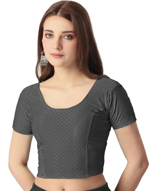 UNYUG Stretchable Cotton Lycra Round Neck Blouse