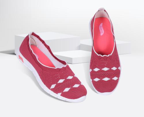 Flayo Women's Casual bellies shoe FL-828-PPL/WHT