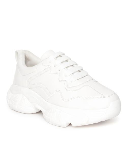 Vendoz Women White Casual Shoes