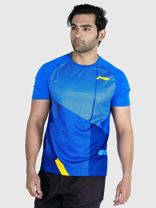 Li-Ning Unisex Grey Solid Polyester Badminton T-Shirt XL